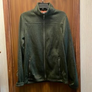 Men's CRIVIT forest green zip up twill jacket. Size M